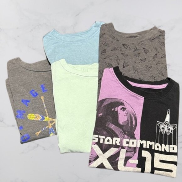 Boys Size 7/8 and 8/10 TShirt Bundle - set of 5 - Picture 1 of 11